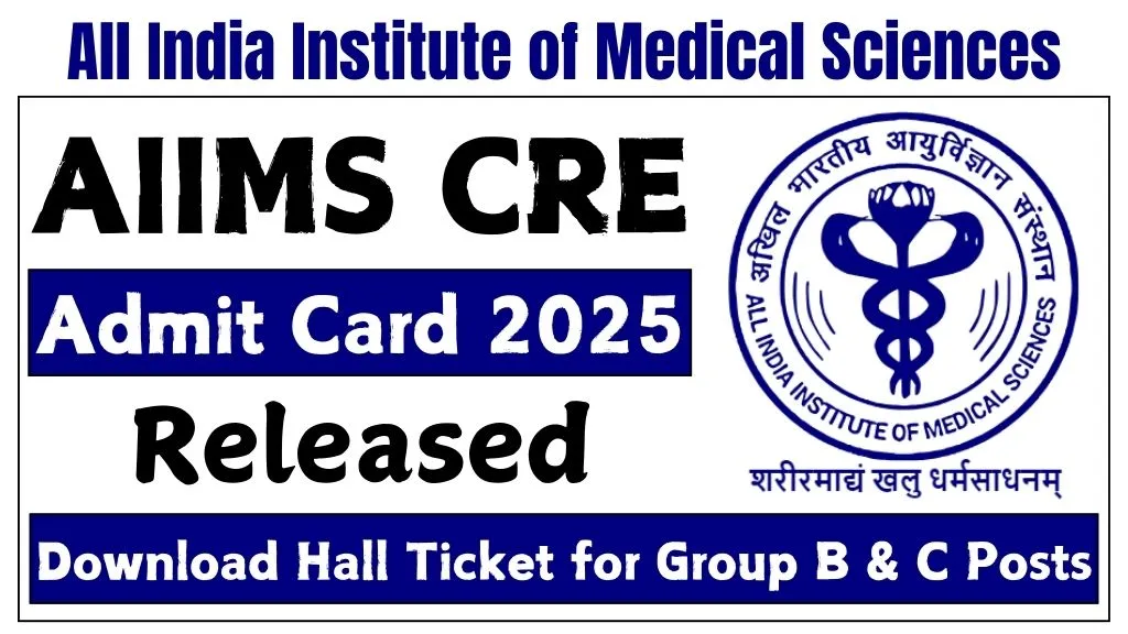 AIIMS CRE Admit Card 2025