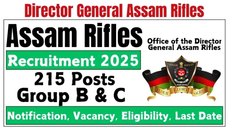 Assam Rifles Recruitment 2025