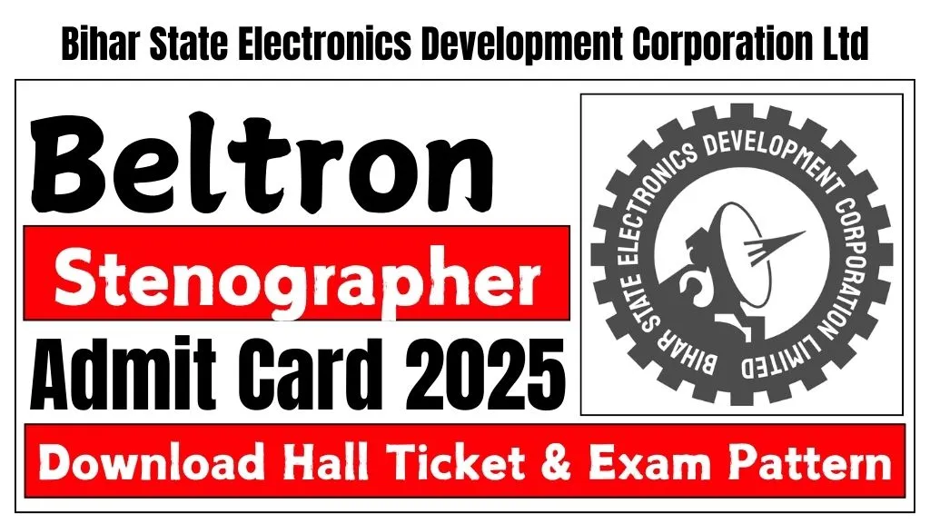 Beltron Stenographer Admit Card 2025