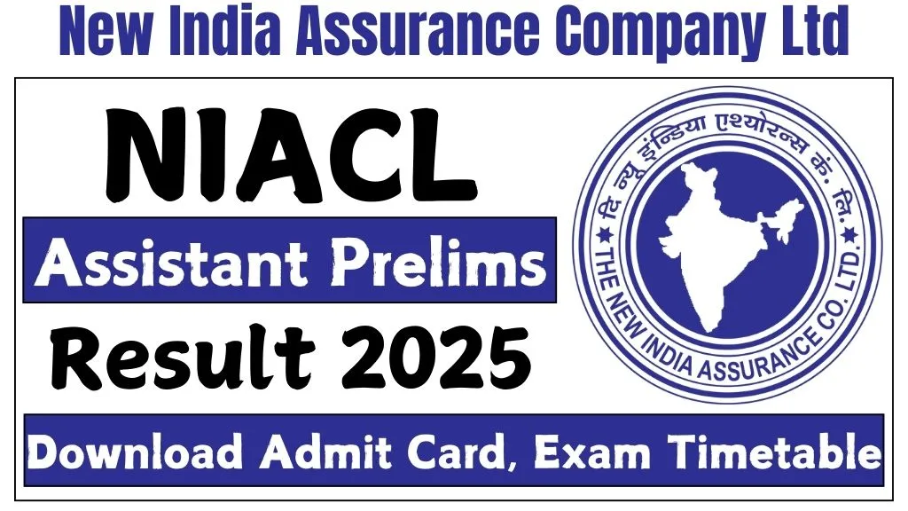 NIACL Assistant Prelims Result 2025