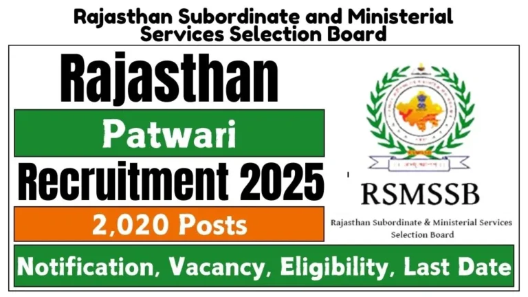 Rajasthan Patwari Recruitment 2025